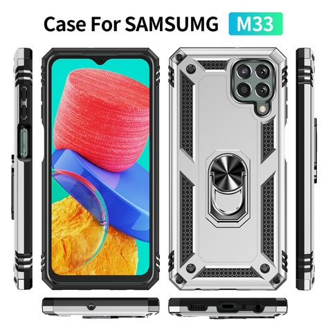 Para: Galaxy M33 5G - Carcasa Resistente Aro Imán-6