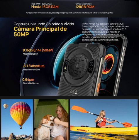 Ulefone Power Armor 16S - Sonido Hi-Fi, Batería de 9600mAh -5