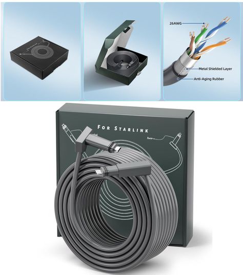 Cable Starlink 10 metros - Resistente Alta Velocidad-5