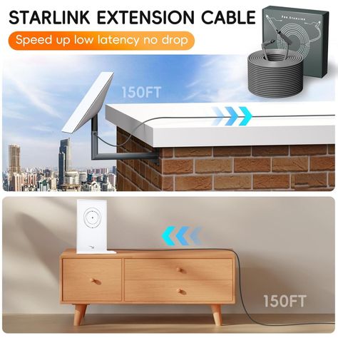 Cable Starlink 10 metros - Resistente Alta Velocidad-7