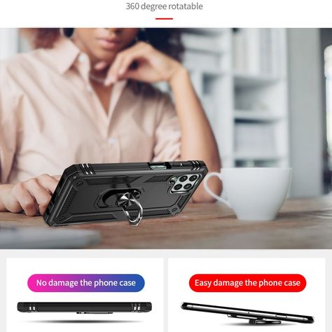 Para: Galaxy M33 5G - Carcasa Resistente Aro Imán-4