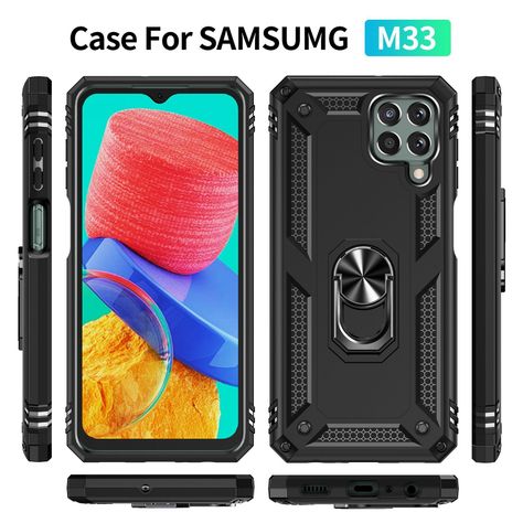 Para: Galaxy M33 5G - Carcasa Resistente Aro Imán-6