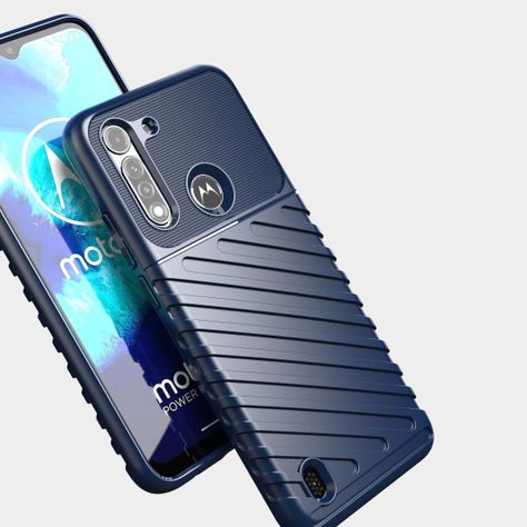 Carcasa: Moto G8 Power Lite - Resistente / Azul-1