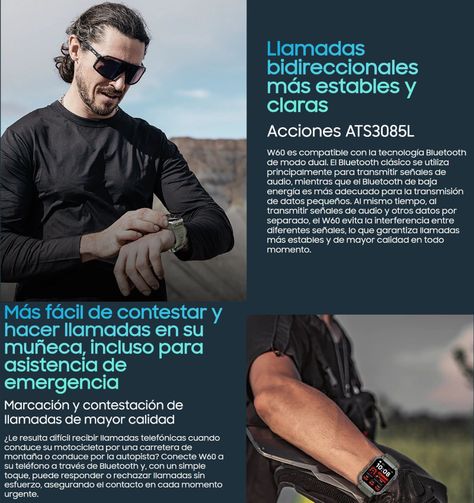 Blackview W60 Resistente Reloj Inteligente Smartwatch Band-3