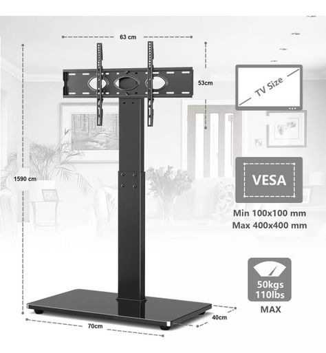 Soporte Pedestal Base Para Tv Lcd Led 37 A 80 Pulgadas Doble-5