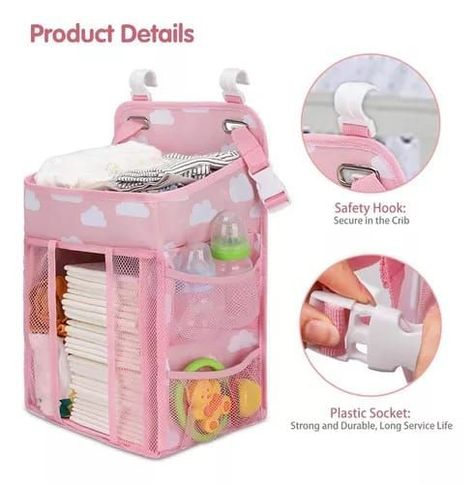 Organizador Cambiador Pañales Para Cuna Carrito De Pañal-3