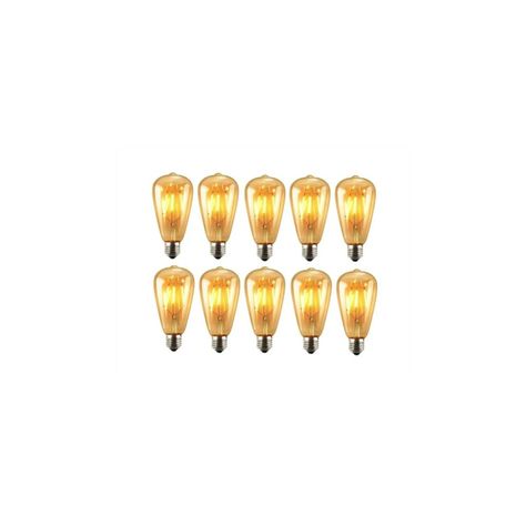 Pack X10 Ampolletas Filamento Led Edison 4w Retro Vintage-0