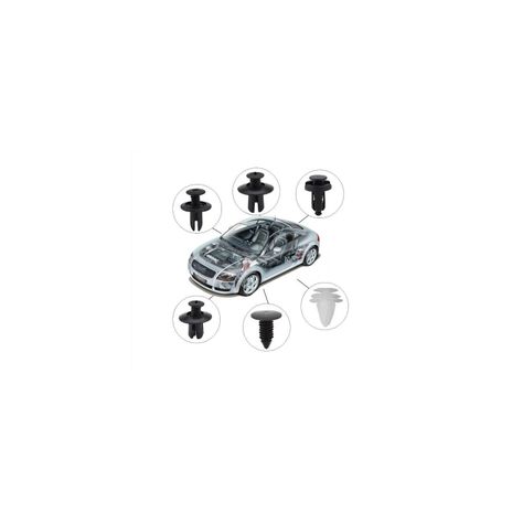 Kit 460 Clip Broche Retencion Plastico Auto Lata Tapabarro-5