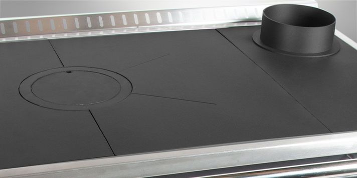 Pack Cocina a Leña Bosca Hestia 90 Marfil + Kit Base-3