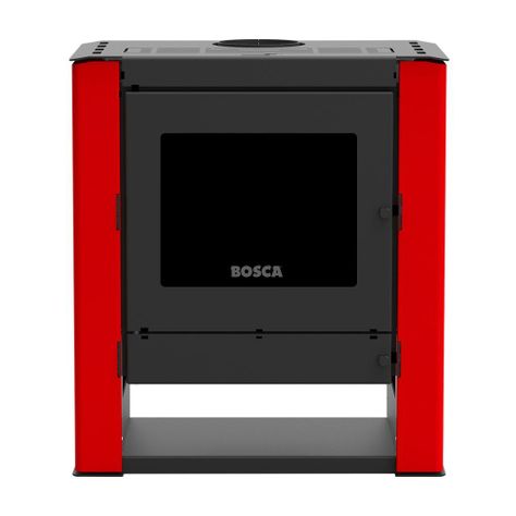 Pack Estufa a Leña Gold 500 BV Rojo + kit de Instalación-3