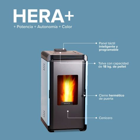 Calefactor A Pellet Hera+ Azul Bosca-5