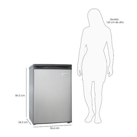 FREEZER VERTICAL DE 80 LT LFV-100I INOX.-3