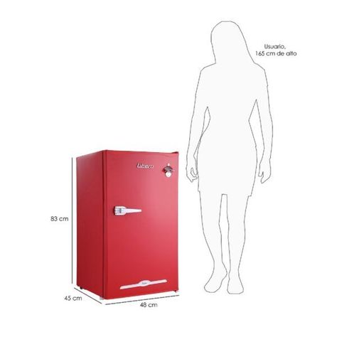 FRIGOBAR RETRO LFB-90R ROJO-3