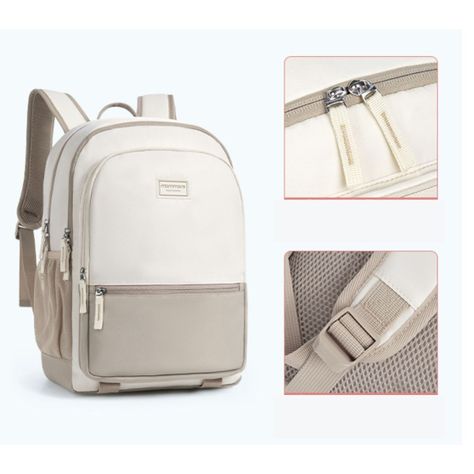 Mommore Mochila Escolar Grande 3 Compartimientos 20L - Caqui-6