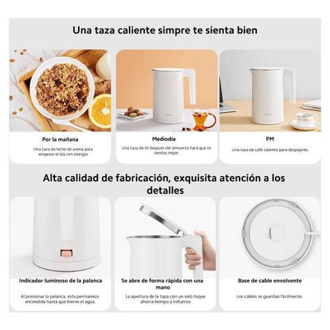 Xiaomi Hervidor Eléctrico Electric Kettle 2 1,7L- Blanco-7