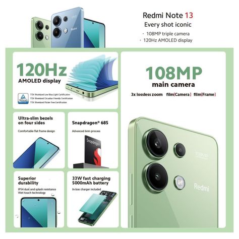 Xiaomi Redmi Note 13 4G 8GB+256GB Negro Medianoche-7