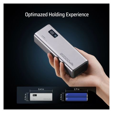 Cuktech Power Bank P Series 150W 20000 mAh Plateado-3