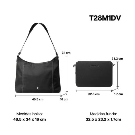 Tomtoc Bolso Versatile-T28 + funda Laptop 14 Negro-7