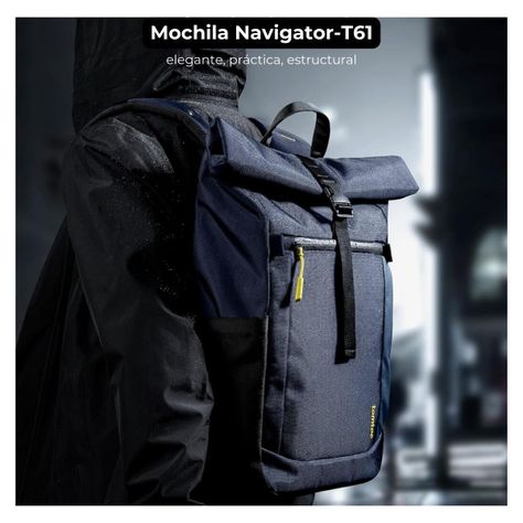 Tomtoc Mochila de Viaje Navigator-T61 para Macbook 16" - Azul-2