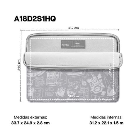 Tomtoc Funda Light-A18 OCHM para Macbook 14" - Gris-1
