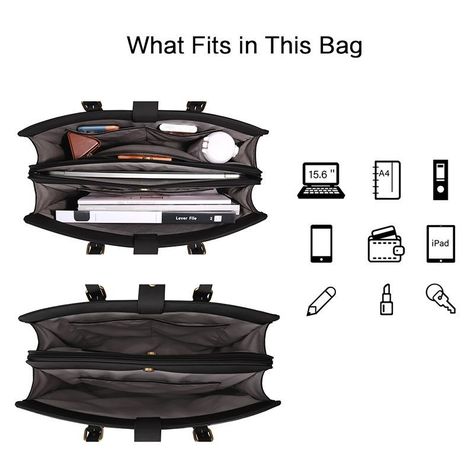 ECOSUSI Bolsa Oficina para notebook 15.6'' Gran Capacidad- Negro-2