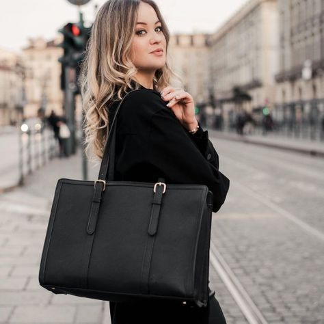 ECOSUSI Bolsa Oficina para notebook 15.6'' Gran Capacidad- Negro-7