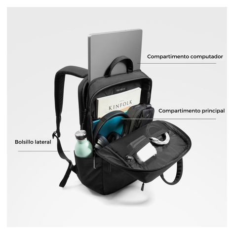 Tomtoc Mochila Navigator-T71 para Notebook 15.6" (18L) - Negro-4
