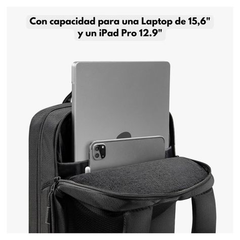 Tomtoc Mochila Navigator-T71 para Notebook 15.6" (18L) - Negro-6