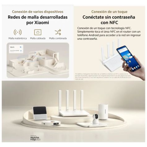 Xiaomi Router AX3000T Wifi 6 2.4GHz / 5GHz Blanco-5