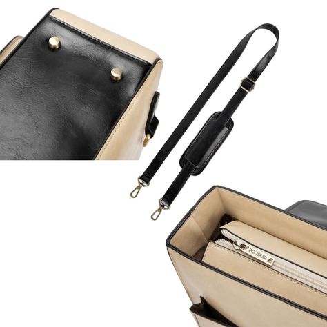 Ecosusi Mochila Dolce con Efecto Tejido para notebook 15.6" - Negro-6