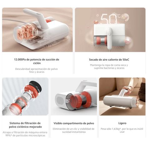 Xiaomi Aspiradora Anti Ácaros Dust Mite - Blanco-5