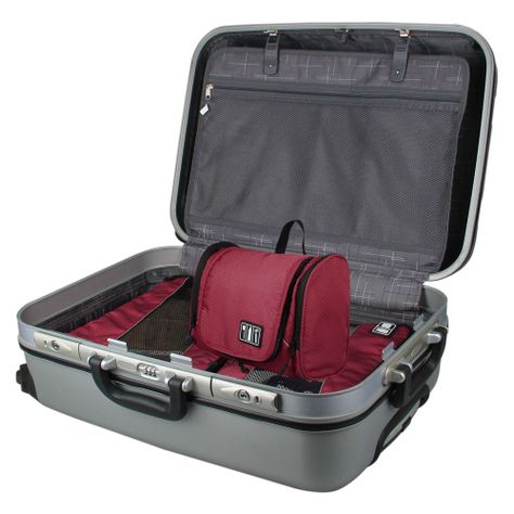 Bagsmart - Neceser de aseo gran capacidad - Rojo-2