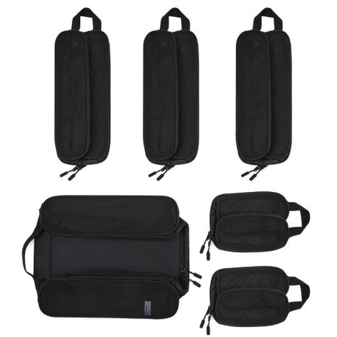 Bagsmart - Cubos de compresión y organización (6 unidades) - Negro-2