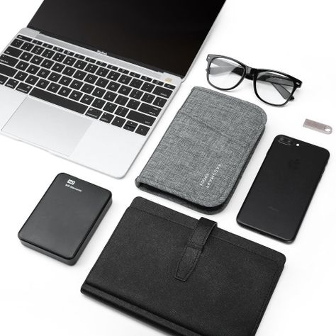 Bagsmart Porta Pasaporte LAX - gris-5