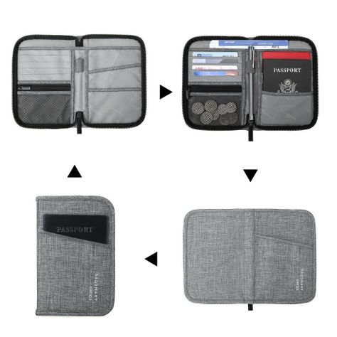 Bagsmart Porta Pasaporte LAX - gris-4