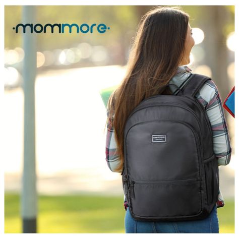 Mommore Mochila Escolar Grande 3 Compartimientos 20L - Negro-6