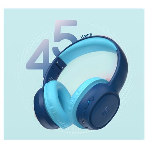 Tronsmart Audífonos Inalámbricos KH02 para Niños Azul-6