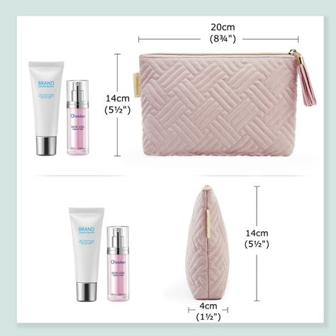 Bagsmart - Cosmetiquero pack de 2 unidades - Rosado-2