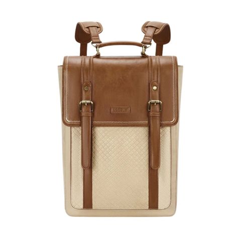 Ecosusi Mochila Dolce con Efecto Tejido para notebook 15.6" - Marrón-0