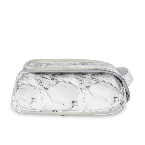 Bagsmart - Bolso organizador de aseo - Blanco marmoleado-3