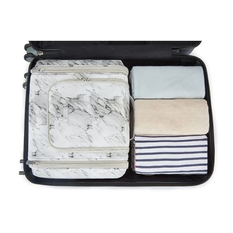 Bagsmart - Bolso organizador de aseo - Blanco marmoleado-2