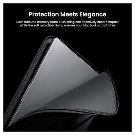 Tomtoc Funda Premium Voyage-A10 para Macbook 14" Resistente al Agua - Negro-4