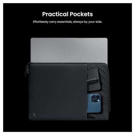 Tomtoc Funda Premium Voyage-A10 para Macbook 14" Resistente al Agua - Negro-5