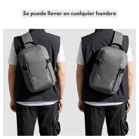 Tomtoc Bolso Sling Navigator-T24 para MacBook Pro 14" - Gris-4