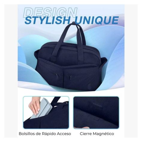 Bagsmart Bolso de Mano para Viajes Two-Zone con Neceser 17.3" - Azul-3
