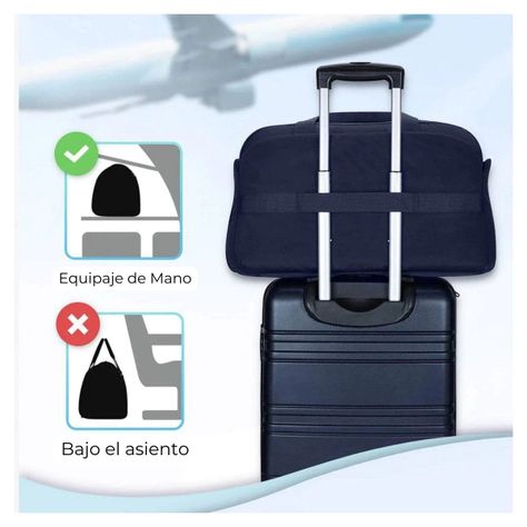 Bagsmart Bolso de Mano para Viajes Two-Zone con Neceser 17.3" - Azul-6
