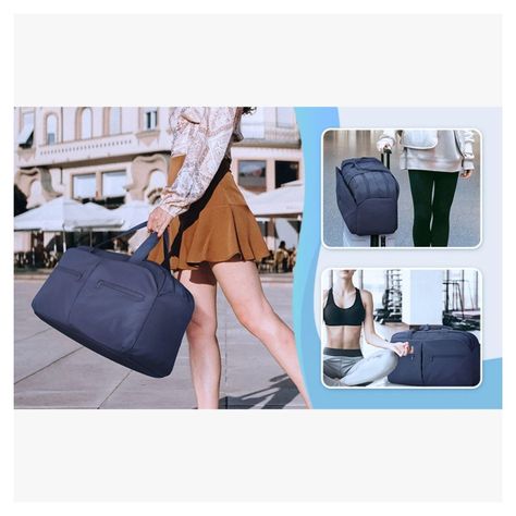 Bagsmart Bolso de Mano para Viajes Two-Zone con Neceser 17.3" - Azul-7