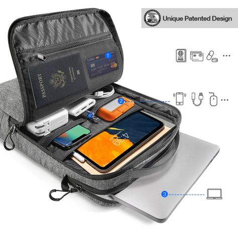 Tomtoc Bolso Urban H14 Para Macbook 14''- Gris-1