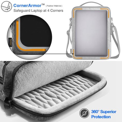 Tomtoc Bolso Urban H14 Para Macbook 14''- Gris-2