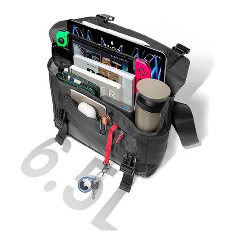 Tomtoc Bolso Mensajero Slash-T27 Resistente al agua (6.5L) - Negro-3